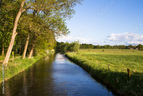 The river Barneveldse beek flows through the agricultural area near the village of Stoutenburg.
