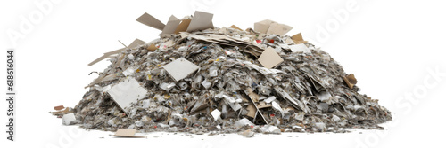 Scrap pile for recycling waste on Transparent background (PNG) photo