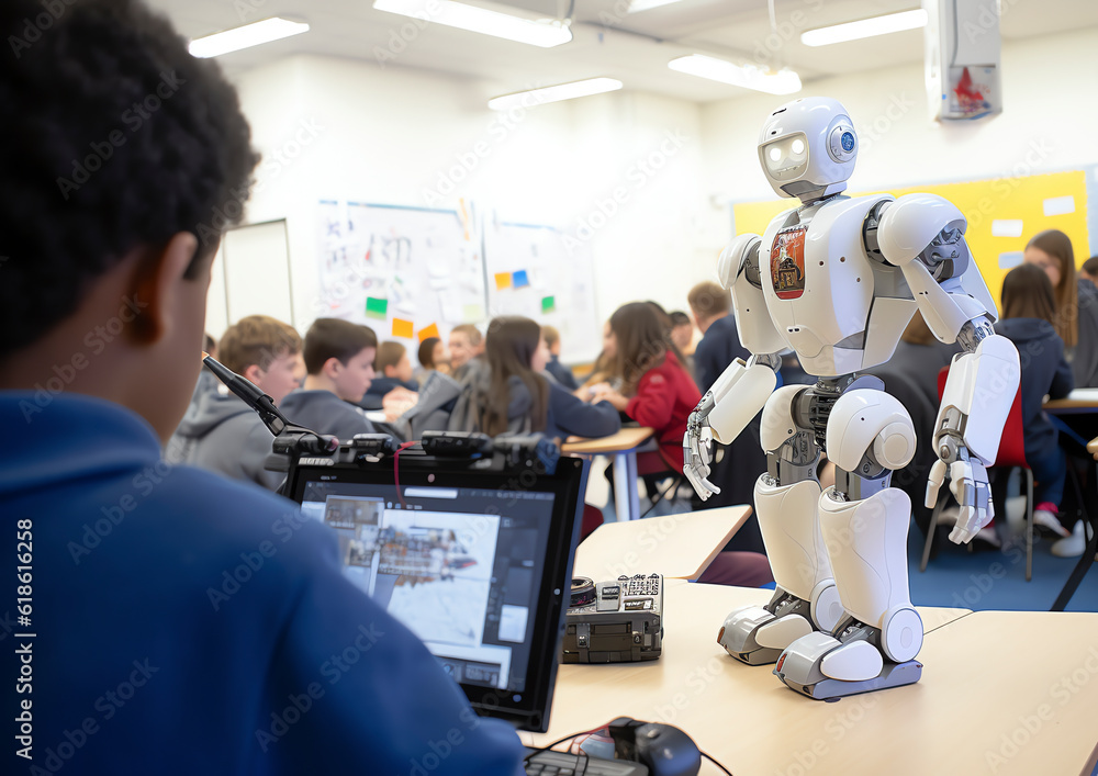 Ein Roboter hilft in der Schule, Generative AI