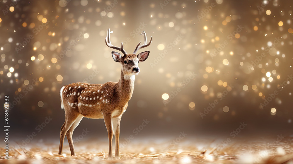 Christmas reindeer bokeh background Christmas reindeer bokeh background