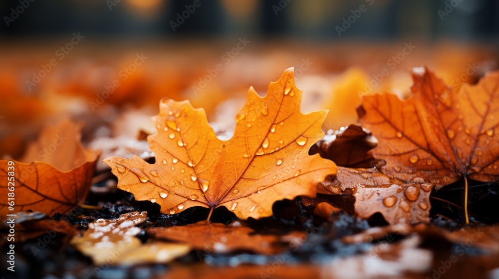 autumnal abstract background of fallen leaves close-up autumnal abstract background of fallen leaves close-up