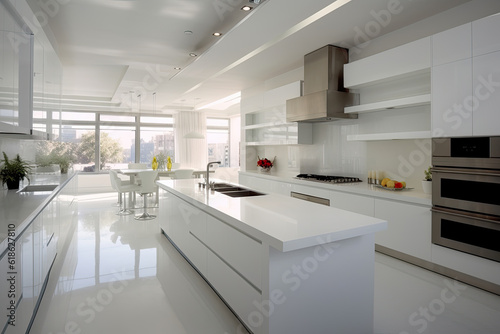 White modern minimalistic kitchen