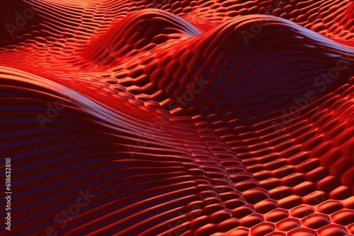 stock photo of an diagonal artficial red topography line art photography Generated AI