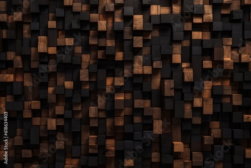 wooden block wall texture