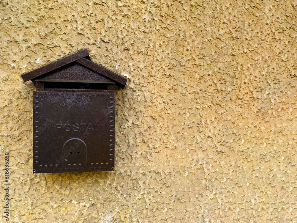 Mailbox on the wall of an old house Mailbox on the wall of an old house