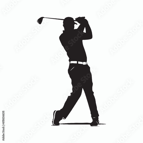 Golf player silhouette of athlete