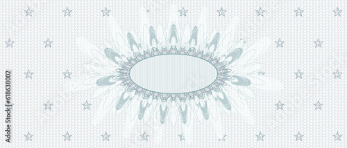Gray guilloche background with rosette