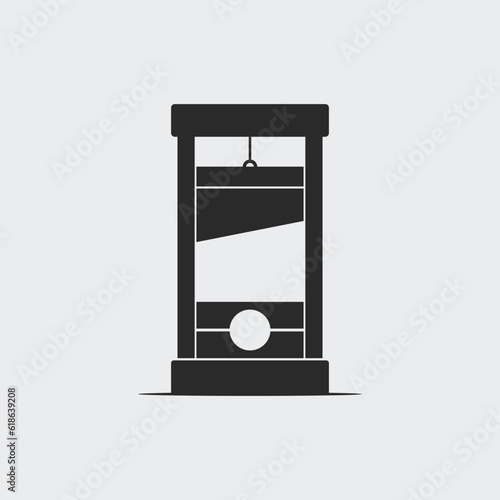 Guillotine black silhouette vector illustration