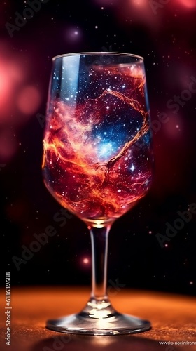 glass of galaxy