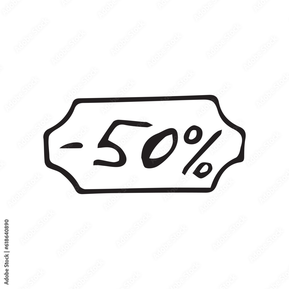 discount. 50%. keychain. advertisement. sale. prices are lower. half. part. shop. sell vector illustration. doodle. black color. on a white background. discount. 50%. keychain. advertisement. sale. prices are lower. half. part. shop. sell vector illustration. doodle. black color. on a white background.