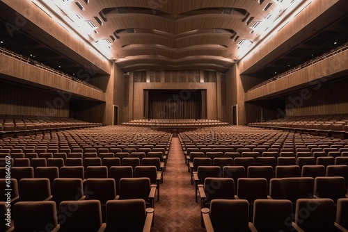 stock photo of empty auditorium room photography Generated AI