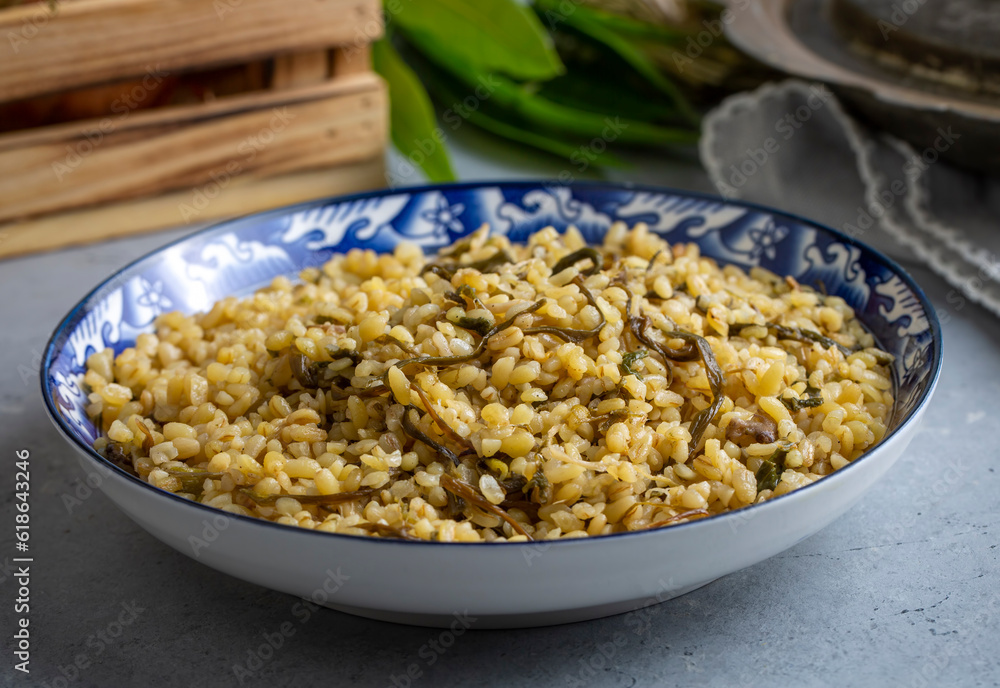 Herbed bulgur pilaf. Herbed bulgur pilaf.
