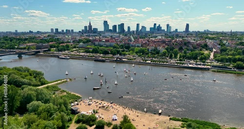 Warszawa - w dniu regat na Wiśle	
