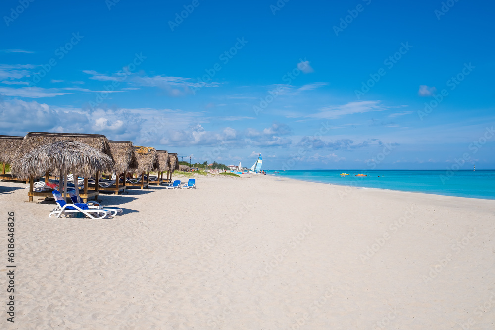 The beautiful beach of Varadero in Cuba 