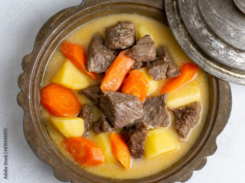 Turkish Kuzu - et Haslama - Lamb - meat Stew with Potatoes and Carrot photo