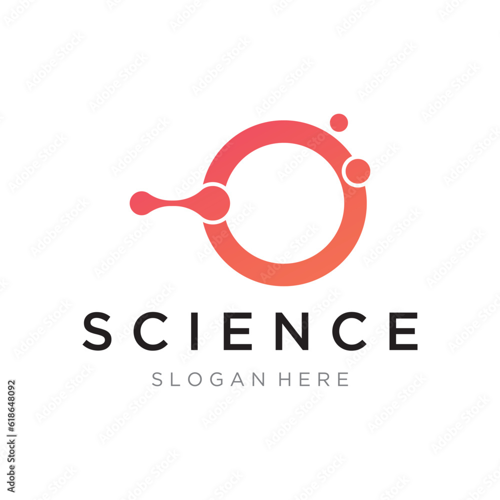 Science laboratory logo template design with molecule bubble with modern concept.Logo for business, lab, science. Science laboratory logo template design with molecule bubble with modern concept.Logo for business, lab, science.