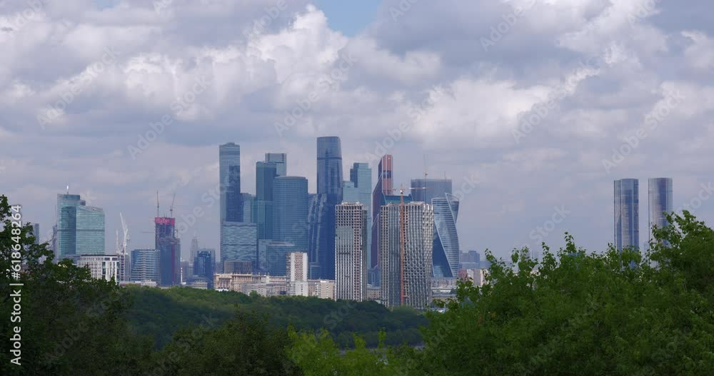 Vew of Moscow and the skyscrapers of the Moscow International Business Center. Vew of Moscow and the skyscrapers of the Moscow International Business Center.