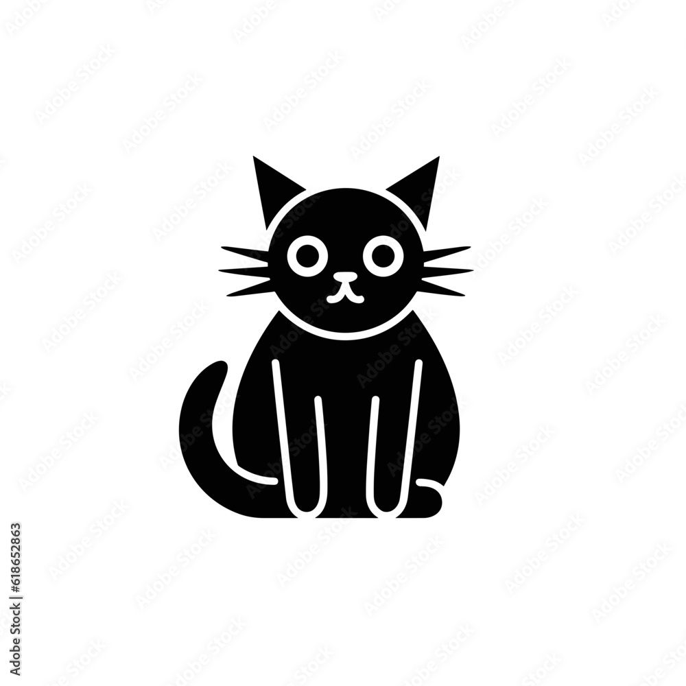 Cat Silhouette Icon SVG Vector, Little Cat, Cute Cats Cat Silhouette Icon SVG Vector, Little Cat, Cute Cats