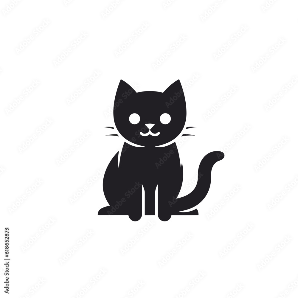 Cat Silhouette Icon SVG Vector, Little Cat, Cute Cats Cat Silhouette Icon SVG Vector, Little Cat, Cute Cats
