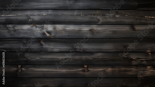 Black wood planks texture background generativ ai