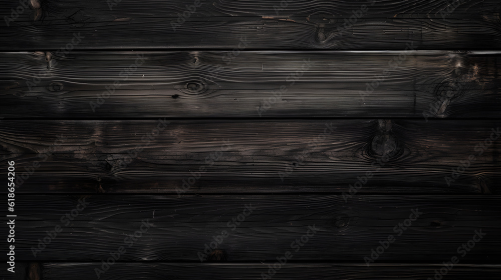 Black wood planks texture background generativ ai Black wood planks texture background generativ ai