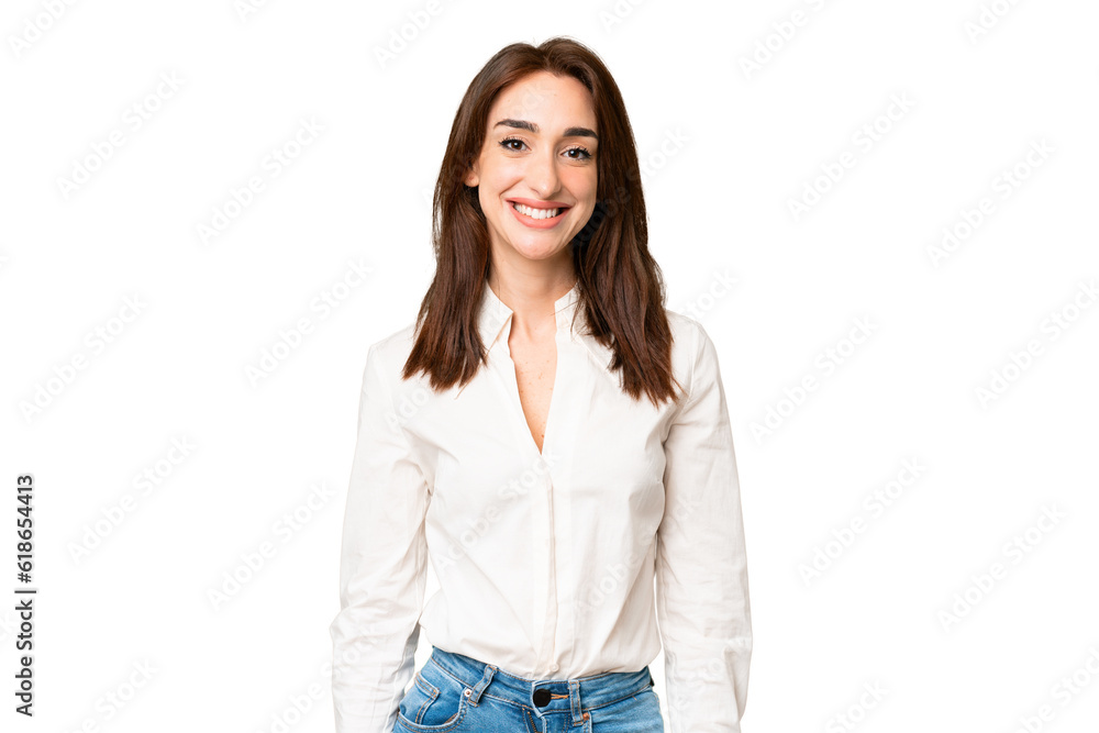 Young caucasian woman over isolated chroma key background laughing Young caucasian woman over isolated chroma key background laughing