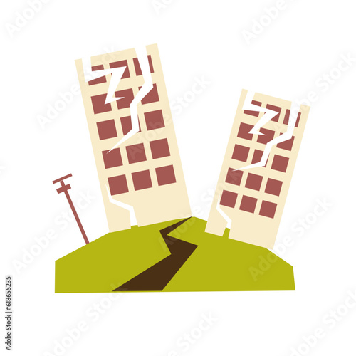 Earthquake disaster Illustration 