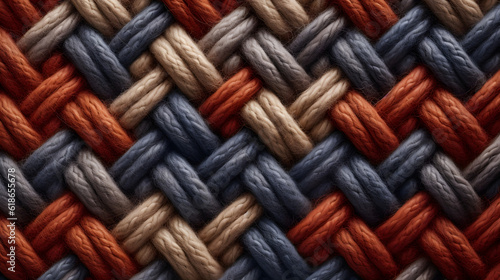 Colorful knited texture close up generativ ai