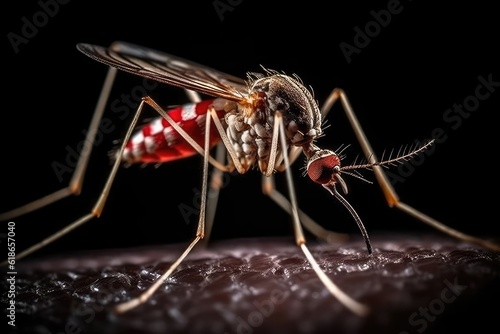 mosquito sucking human blood professional photography photo