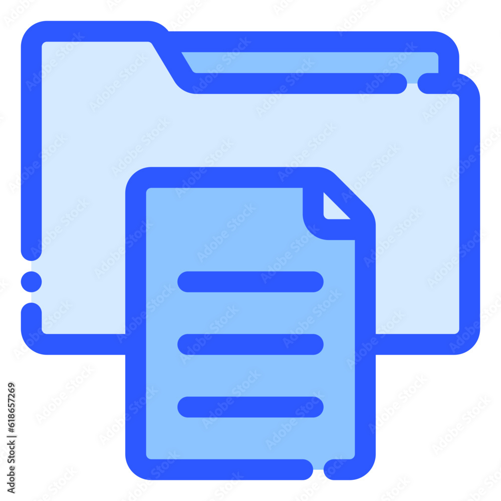 document file icon in bluetone style document file icon in bluetone style