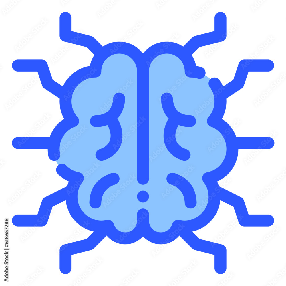 neural network icon in bluetone style neural network icon in bluetone style