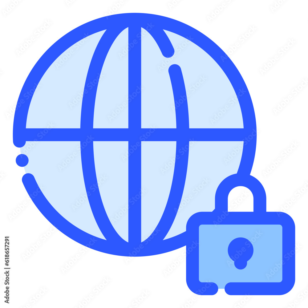 private network icon in bluetone style private network icon in bluetone style