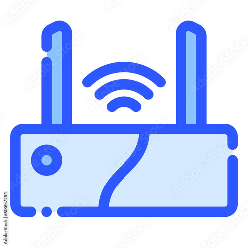 router icon in bluetone style