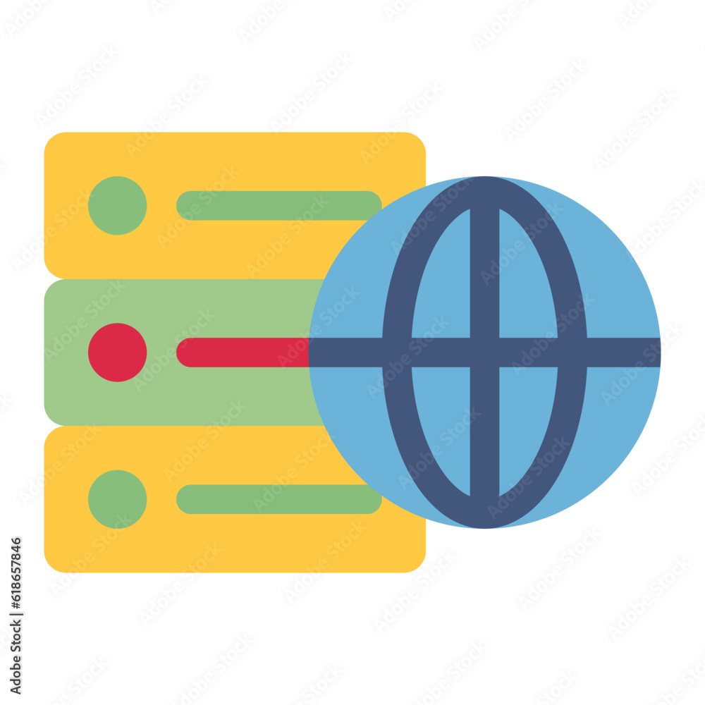 Fototapeta premium server icon in flat style