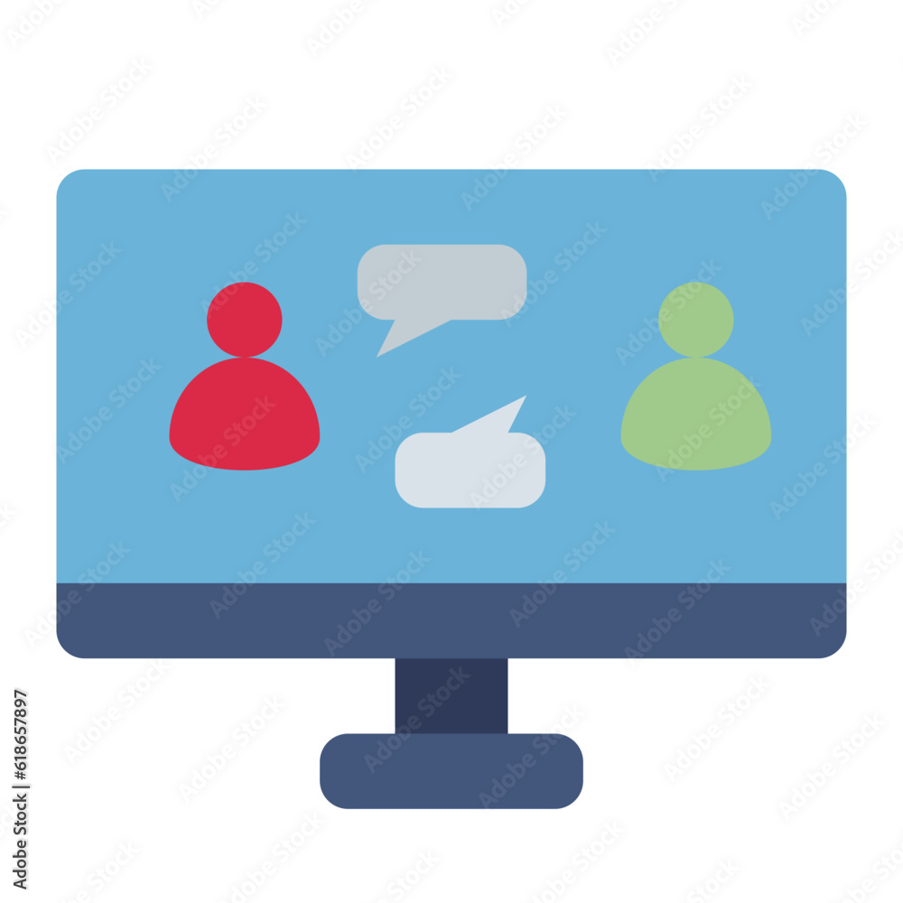 online communication icon in flat style online communication icon in flat style