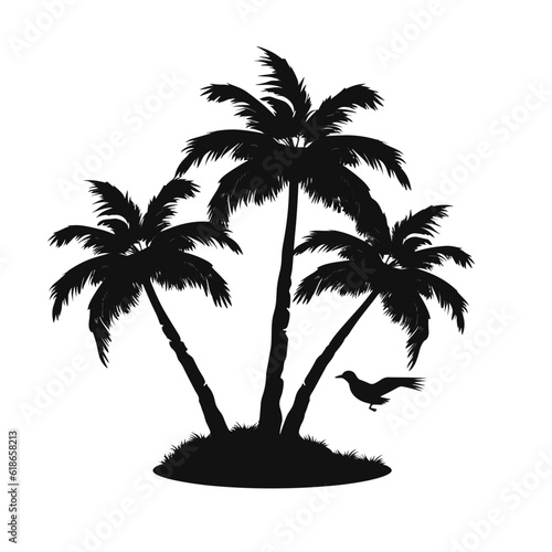 Summer vibe vector graphic, ice cream, sea star, flip flops, drink, sunglasses, palm trees, sunbed