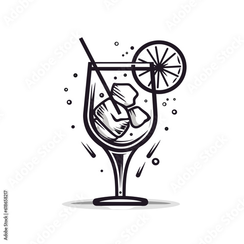Summer vibe vector graphic, ice cream, sea star, flip flops, drink, sunglasses, palm trees, sunbed