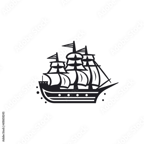 Wallpaper Mural Pirate ship flag anchor, life buoy, ship steering wheel Torontodigital.ca