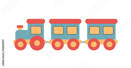 Cute train toy for kids concept
