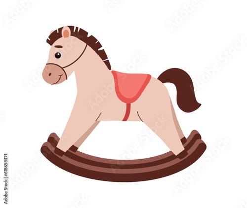 Cute horse toy for kids concept