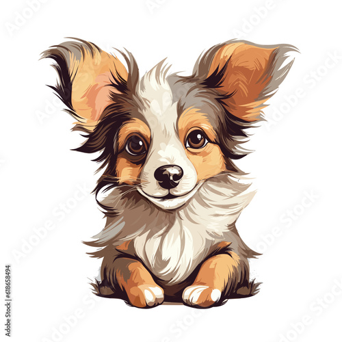 portrait of a dog vector svg graphic