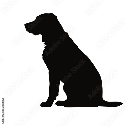 Dog Silhouette isolated graphic  wolf  puppy  breed  black and white