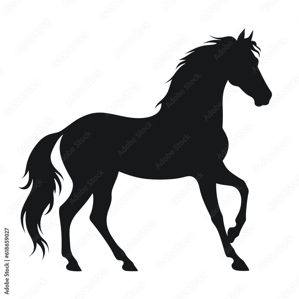 Obraz premium Horse silhouette, SVG isolated graphic, horses, beautiful animal