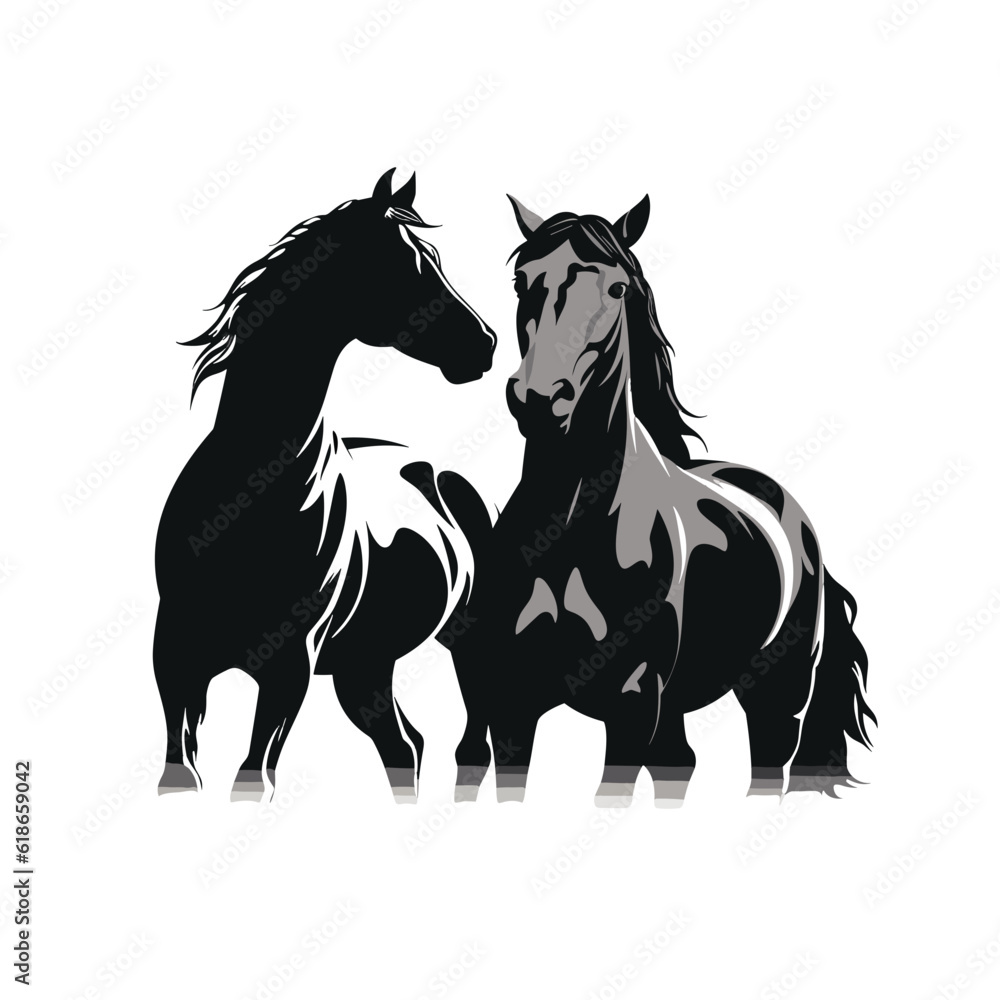 Horse silhouette, SVG isolated graphic, horses, beautiful animal Horse silhouette, SVG isolated graphic, horses, beautiful animal