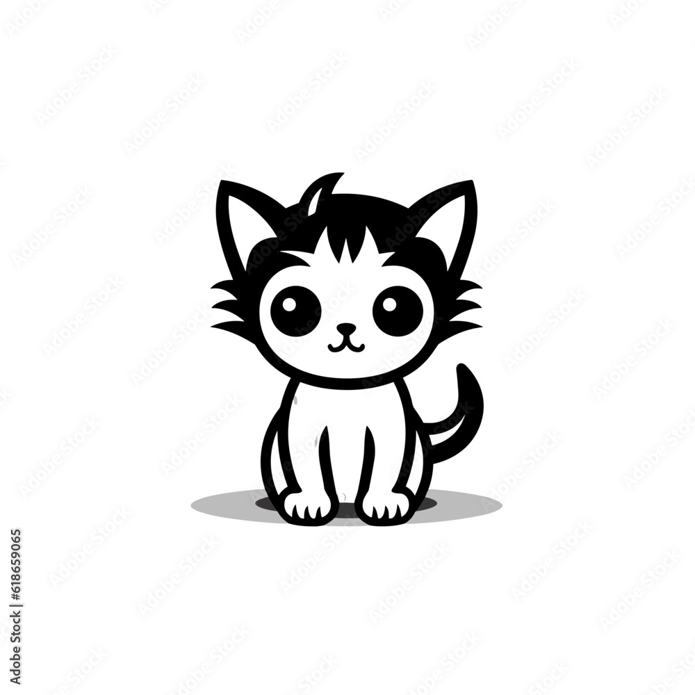 Cute looking cat, adorable kiity, kitten, graphic svg vector illustration of a little cat, young, head, big eyes Cute looking cat, adorable kiity, kitten, graphic svg vector illustration of a little cat, young, head, big eyes