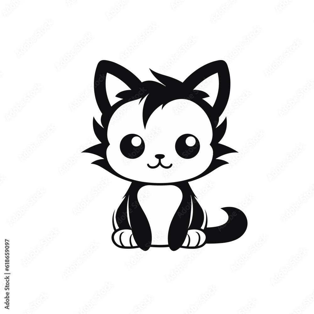 Cute looking cat, adorable kiity, kitten, graphic svg vector illustration of a little cat, young, head, big eyes Cute looking cat, adorable kiity, kitten, graphic svg vector illustration of a little cat, young, head, big eyes
