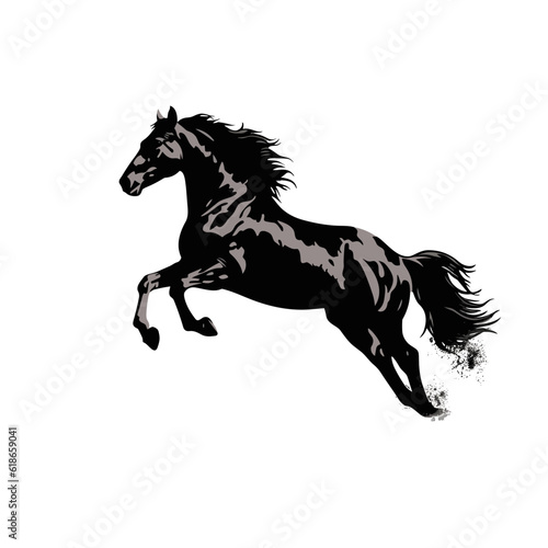 Horse silhouette, SVG isolated graphic, horses, beautiful animal