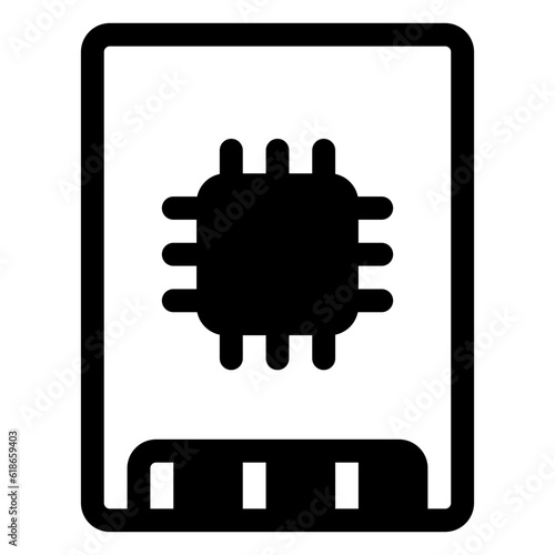 ssd icon in solid style