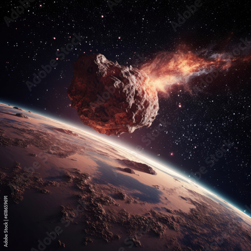 an artist's rendering of a comet approaching earth