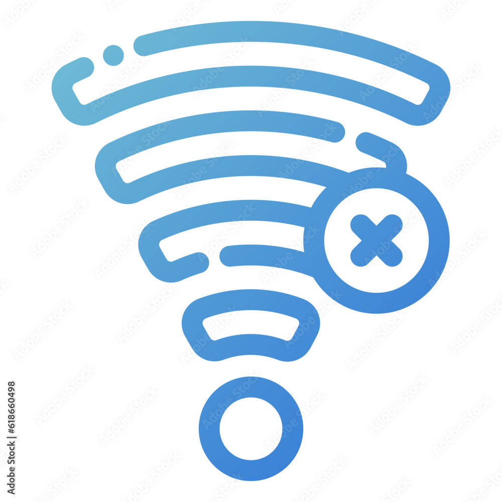 no connection icon in line gradient style no connection icon in line gradient style